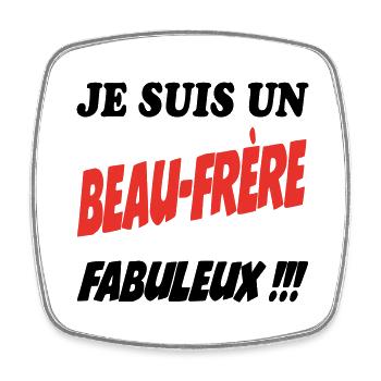 FRERE SOEUR BROTHER SISTER - Square fridge magnet - white - Front