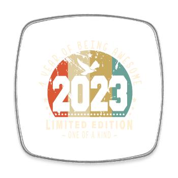 Original Né en 2023 Authentic Cadeau 2023 Bursdag - Magnet carré - blanc - Devant