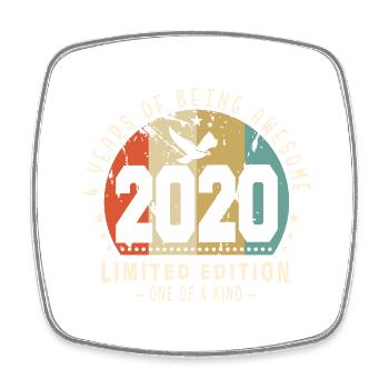 Original Geboren im Jahr 2020 Authentisches Geschenk 2020 Bursdag - Viereckiger Kühlschrankmagnet - Weiß - Vorne