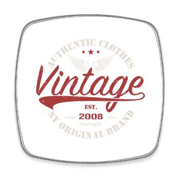 Vintage 2008 Cadeau D'anniversaire 2008 Rétro 2008 - Magnet carré - blanc - Devant