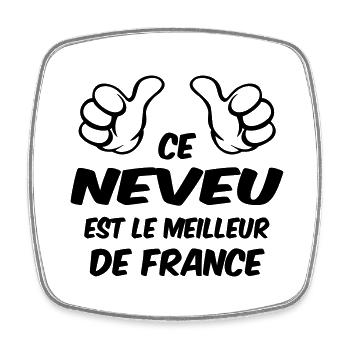 MEILLEUR NEVEU - Magnet carré - blanc - Devant
