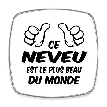 MEILLEUR NEVEU - Magnet carré - blanc - Devant