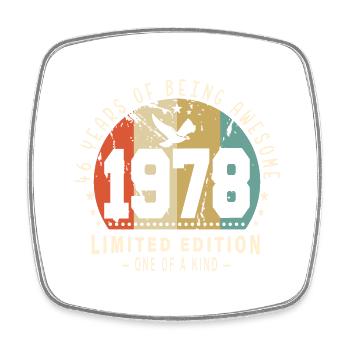Original Né en 1978 Authentic Cadeau 1978 Bursdag - Magnet carré - blanc - Devant
