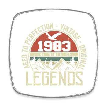 Birthday 1983 Vintage 1983 Retro - Born in 1983 - Square fridge magnet - white - Front