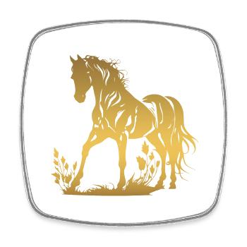 Cowboy Funny Cowboy Hat Wild Western Rodeo Texas - Square fridge magnet - white - Front
