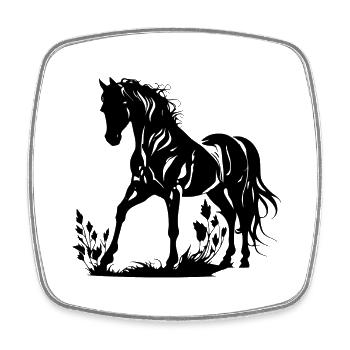 Cowboy Funny Cowboy Hat Wild Western Rodeo Texas - Square fridge magnet - white - Front