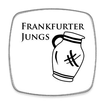 Frankfurter Jungs Bembel – Frankfurt Bembel Shop - Viereckiger Kühlschrankmagnet - Weiß - Vorne