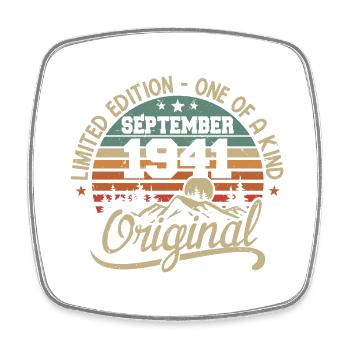 Anniversaire Septembre 1941 Cadeau Septembre 1941 - Magnet carré - blanc - Devant