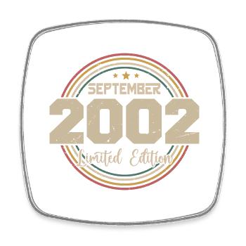 September 2002 Birthday Gift 2002 - Square fridge magnet - white - Front