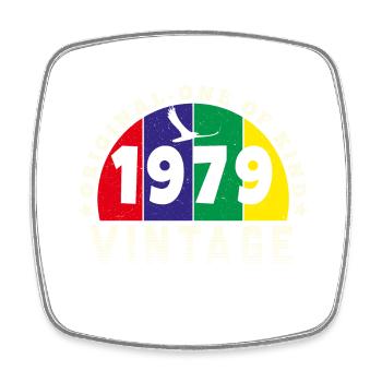 Jahrgang 1979 Retro - Bursdag - Viereckiger Kühlschrankmagnet - Weiß - Vorne