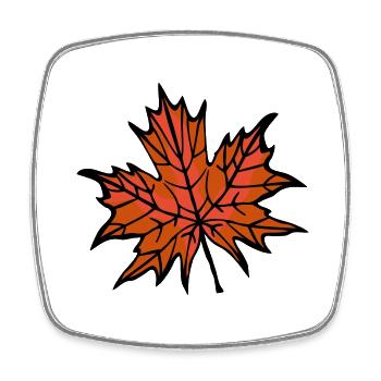 Feuille d’automne 2 - Magnet carré - blanc - Devant