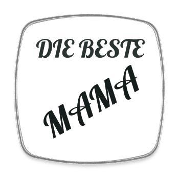 Die beste Mama - Viereckiger Kühlschrankmagnet - Weiß - Vorne