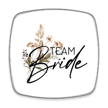 Team Braut, Prost, JGA, Mädelstrip, Zukünftige - Viereckiger Kühlschrankmagnet - Weiß - Vorne