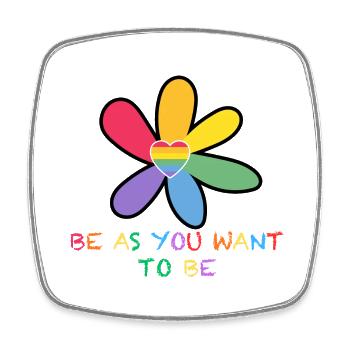 be as you want to be - Square fridge magnet - white - Front