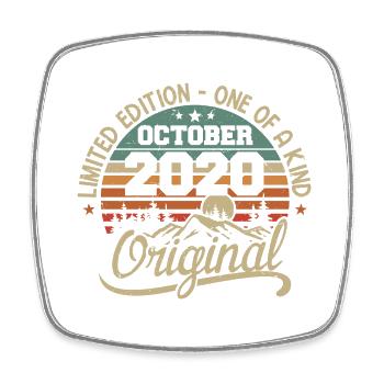 Oktober 2020 - Legenden werden im Oktober 2020 geboren - Viereckiger Kühlschrankmagnet - Weiß - Vorne
