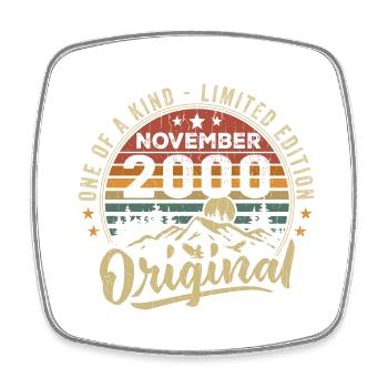 Vintage November 2000 Retro Gift November 2000 - Square fridge magnet - white - Front
