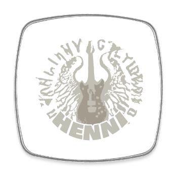 Guitar Henni - Square fridge magnet - white - Front