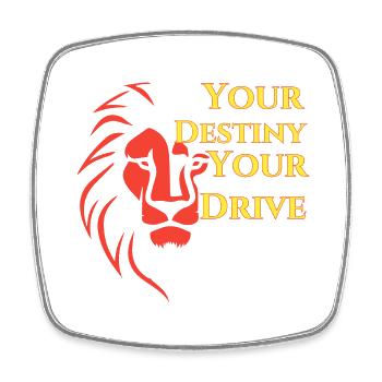 YOUR DESTINY YOUR DRIVE - Square fridge magnet - white - Front