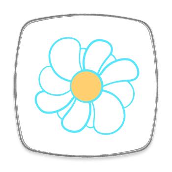 Marguerites blanches Fleurs Printemps Été Fleurs - Magnet carré - blanc - Devant