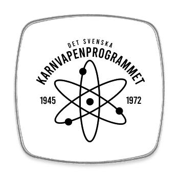 Das schwedische Atomwaffenprogramm - Viereckiger Kühlschrankmagnet - Weiß - Vorne