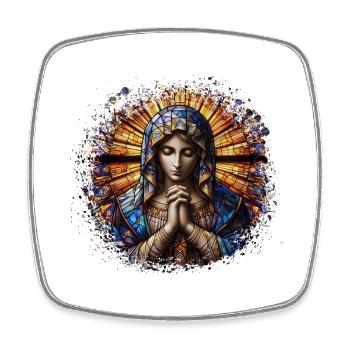 Stechpalme Maria Maria Madonna Mariana Jungfrau Maria Heilig - Viereckiger Kühlschrankmagnet - Weiß - Vorne