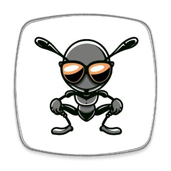 Ant Comic Cool - Square fridge magnet - white - Front