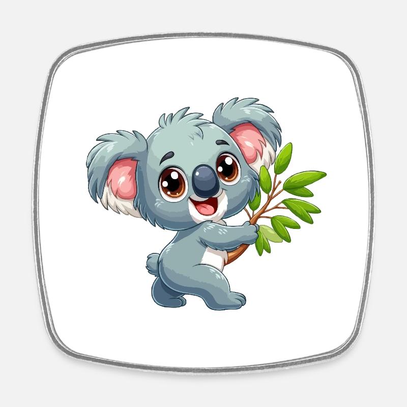 Koala - Magnet carré - blanc