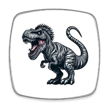 Dino Trex Zebra Fusion Fantasiewesen skurril - Viereckiger Kühlschrankmagnet - Weiß - Vorne