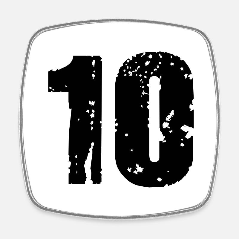 10 - Square fridge magnet - white
