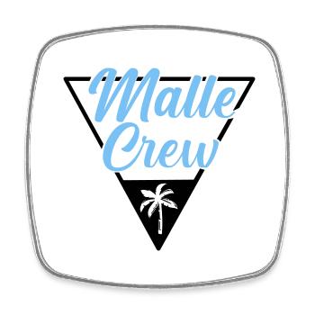 Malle Crew Mallorca - Viereckiger Kühlschrankmagnet - Weiß - Vorne