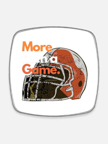 More than a Game - Square fridge magnet - white