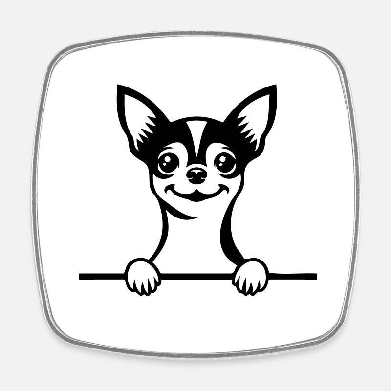 Chihuahua - Square fridge magnet - white