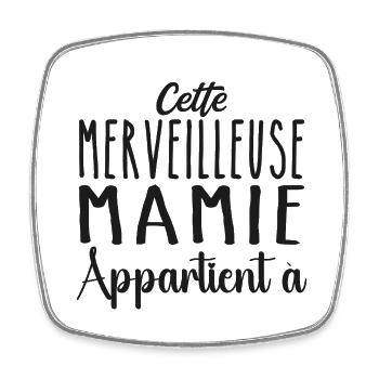 Cette merveilleuse mamie appartient à personnalisé - Magnet carré - blanc - Devant