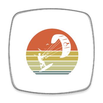 Je peux pas j'ai kitesurf - Magnet carré - blanc - Devant