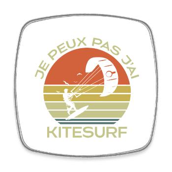 I Can't I Kite Gift Humor - Viereckiger Kühlschrankmagnet - Weiß - Vorne