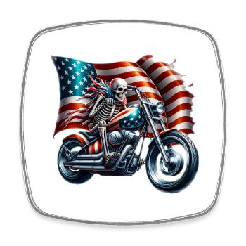 Motorrad,motorcycle,dirkbike motocross - Viereckiger Kühlschrankmagnet - Weiß - Vorne
