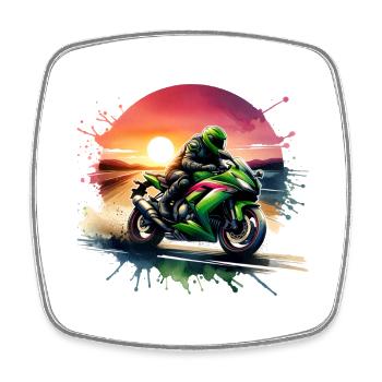 Motorrad,motorcycle,dirkbike motocross - Viereckiger Kühlschrankmagnet - Weiß - Vorne