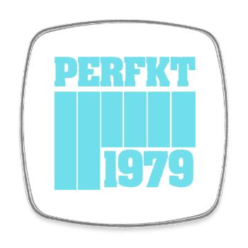 1979 - Viereckiger Kühlschrankmagnet - Weiß - Vorne