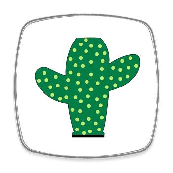 Prickly Cactus - Square fridge magnet - white - Front