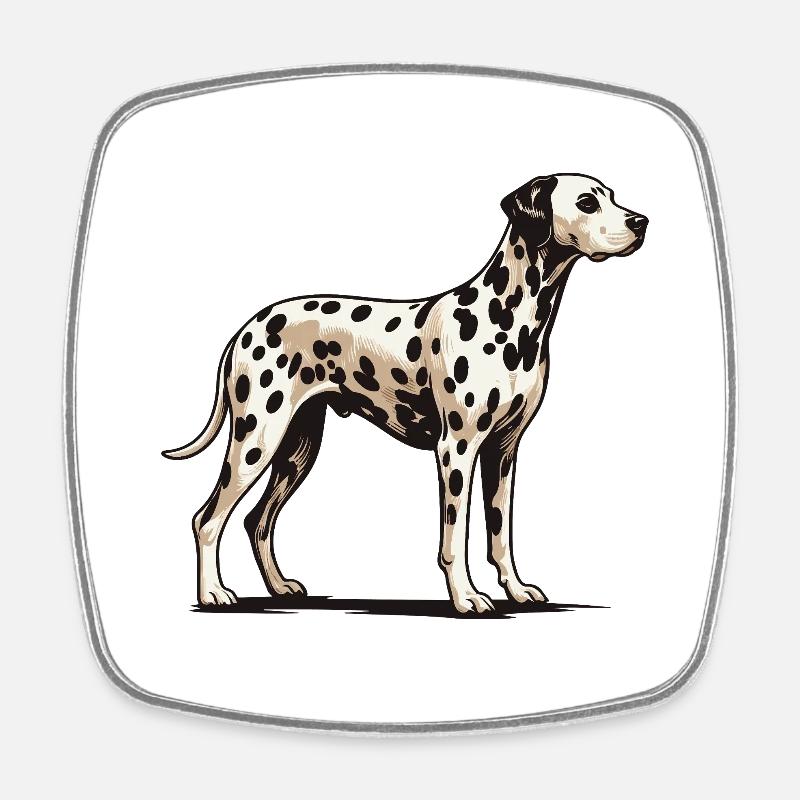 Dalmatian - Square fridge magnet - white