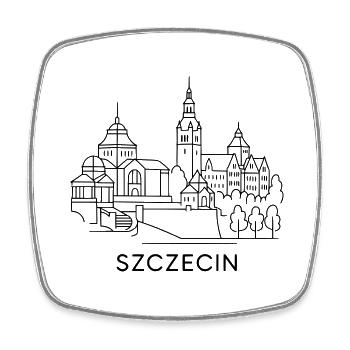 Ville de Szczecin - Magnet carré - blanc - Devant