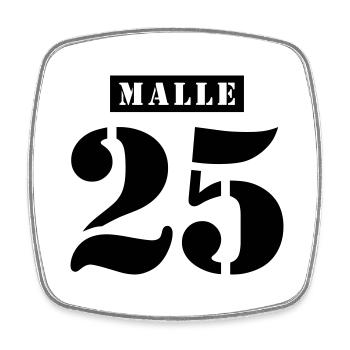 Malle 2025 Holiday - Square fridge magnet - white - Front