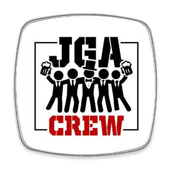 Jga Crew Junggesellenabschied Bräutigam - Viereckiger Kühlschrankmagnet - Weiß - Vorne