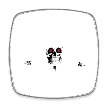 Night Lovell skull - Viereckiger Kühlschrankmagnet - Weiß - Vorne