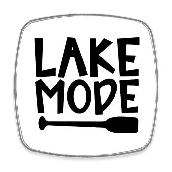 Lake Mode Adventure PaddelMotivation Design - Viereckiger Kühlschrankmagnet - Weiß - Vorne