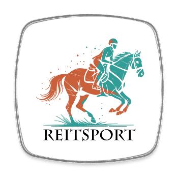 Equestrian – Passion, elegance and performance - Square fridge magnet - white - Front