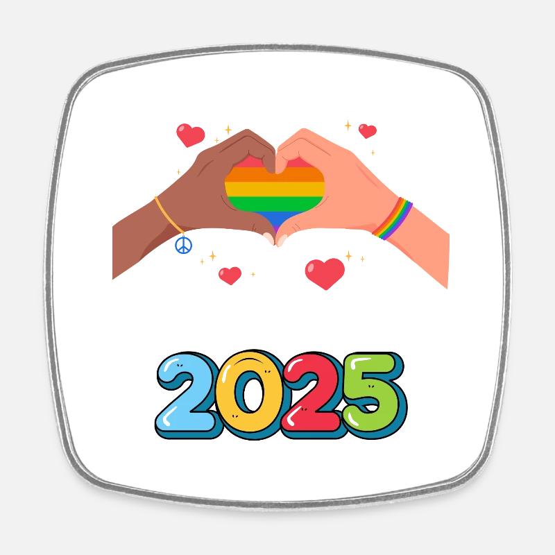 Pride Month - Square fridge magnet - white