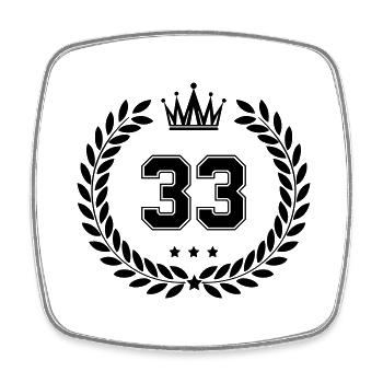 Coat of arms 33 - Square fridge magnet - white - Front