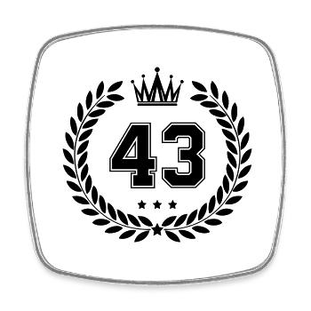 Coat of arms 43 - Square fridge magnet - white - Front