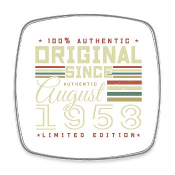 August 1958 Retro August 1958 August 1958 Anniversary - Square fridge magnet - white - Front